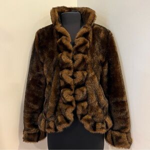 Donna Salyers’ Fabulous Furs Faux Fur Brown Coat